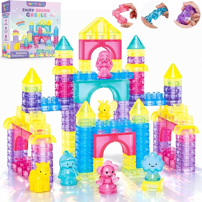 JOY SPOT! 54 PCS Soft Building Blocks for Toddlers, Sensory Squishy Blocks | Preschool Educational Creative Play, Montessori Squeezable, Stretchable Early Learning Construction Playset, Puzzle Blocks