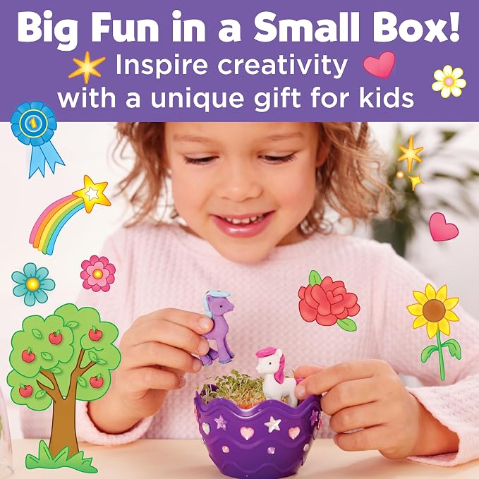 Creativity for Kids Mini Garden: Pony Terrarium Kit | Summer Crafts for Kids | Horse Gifts for Girls, Crafts for Kids and Girl Toys & Birthday Gift Ideas for Girls (Ages 6+)