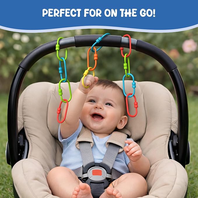Skillmatics Early Learning Link Toy for Toddlers – 36 Connectable Linkies | Fun Snap-Together Activity, Bead Maze Toys for Babies, Sensory Play, Fine Motor Skills, Gift for Ages 10–24 Months