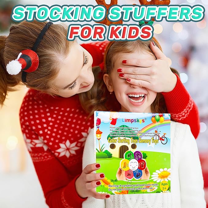 Limpskys Color Sorting Sensory Toys, Sensory Toys for Toddlers, Sensory Calming Tools for Kids, Quiet Fidget,Color Matching Game (Multicolor- Vegetable)