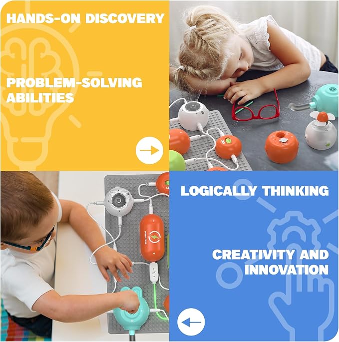 SMILESSKIDDO Science Kits Electronics STEM Kit 420+ Projects 35 Parts | Over 420 Experiments, 35 Circuit Parts, Hands-On STEM Learning, Educational Toy, Gift for Kids Ages 3-12