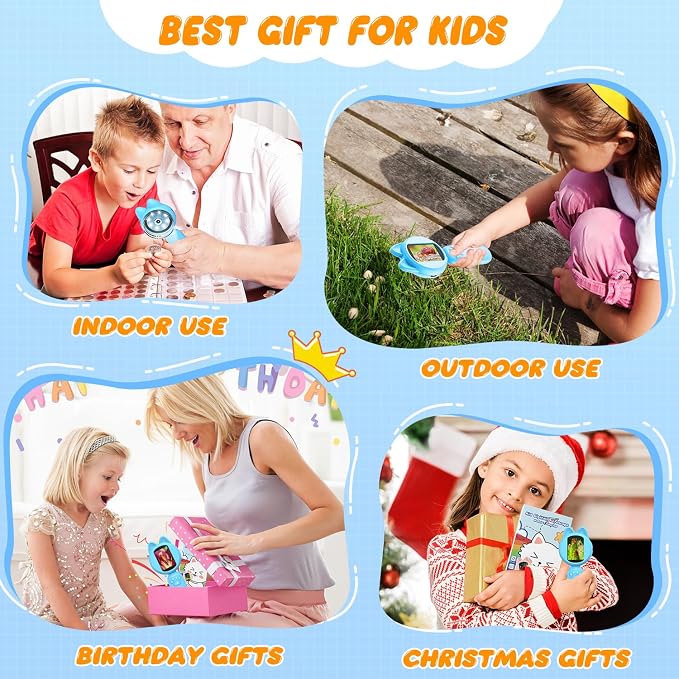 Leipan Magnifying Glass for Kids, 100X 2 LCD Scrren Handheld Microscope | Kids Magnifer with 8 LED Lights, Christmas Birthday Gifts for Children