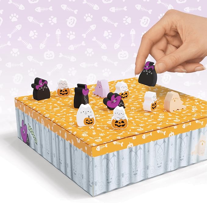 BOOoop by Smirk & Dagger: Adorable 2 Player Strategy Board Game | with 34 Cat and Kitten Pieces, Halloween edition with NEW Ghost cats, A for Couples, Family, Adults and Kids Ages 10 and Up