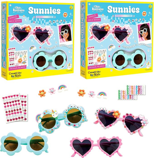 Creativity for Kids Chic Boutique Sunnies | Fashion Show Summer | DIY Crafts for Girls, Kids Activities & Toys for Girls, Birthday & Gifts for Kids (Ages 6+) (Pack of 2)