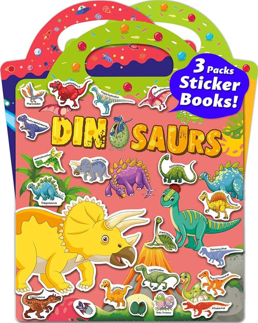 Walenced Reusable Sticker Book for Toddlers, Stickers for Kids, Toddler Toy | Toddler Craft Activities, Toddler Travel Toys, Boy Girl Birthday Gifts, Airplane Travel & Road Trip Essentials Kids