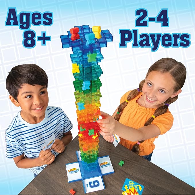 MindWare Leaps and Ledges Strategy Game - Ages 8+ - Fun Party Game and Family Game Night Activity for Kids, Teens, and Adults - 2 to 4 Players | A fast, replayable board game for 2-4 players. Includes 15 colorful platforms and 72 playing cards. Ages 8+.