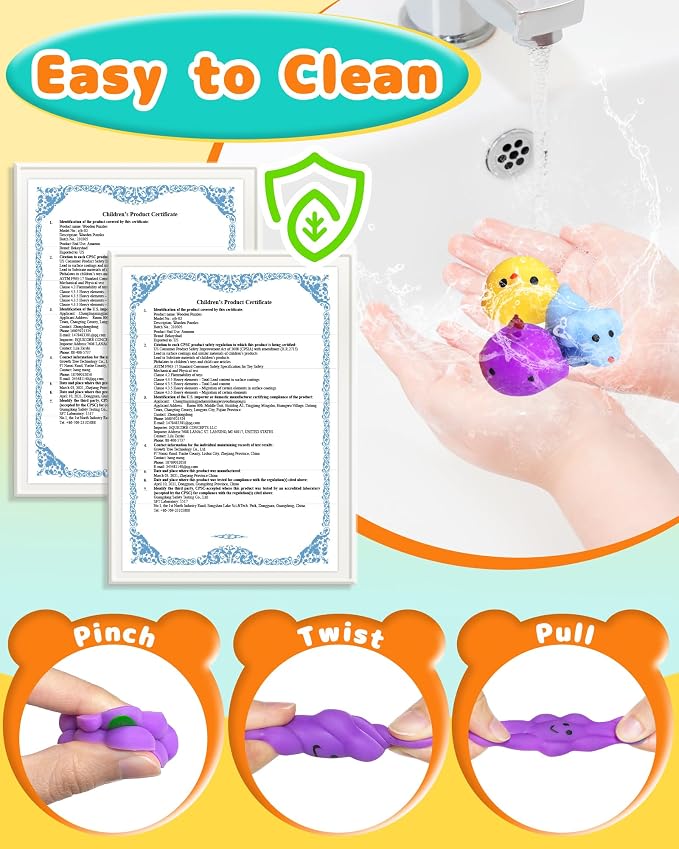30 Pack Kawaii Squishy Toys, Fidget Party Favors for Kids 3-5, 4-8, 8-12 | Treasure Box Toys for Students, Classroom Prizes, Mini Birthday Gifts, Goodie Bag Stuffers, Bulk Fidget Squeeze Toy