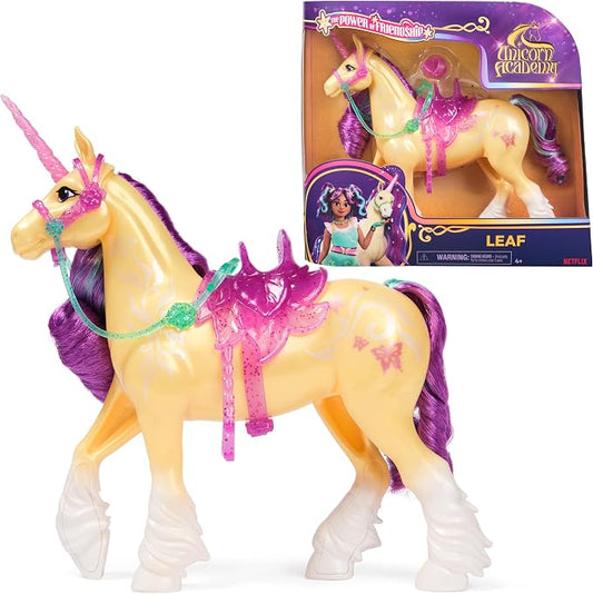 Unicorn Academy 11-inch Leaf Figure, Dolls & Unicorn Toys, Ages 4+ | Power of Friendship, Poseable Head, Brushable Mane & Tail, Recreate Show Moments, Storytelling Play, Birthday Gifts for Girls