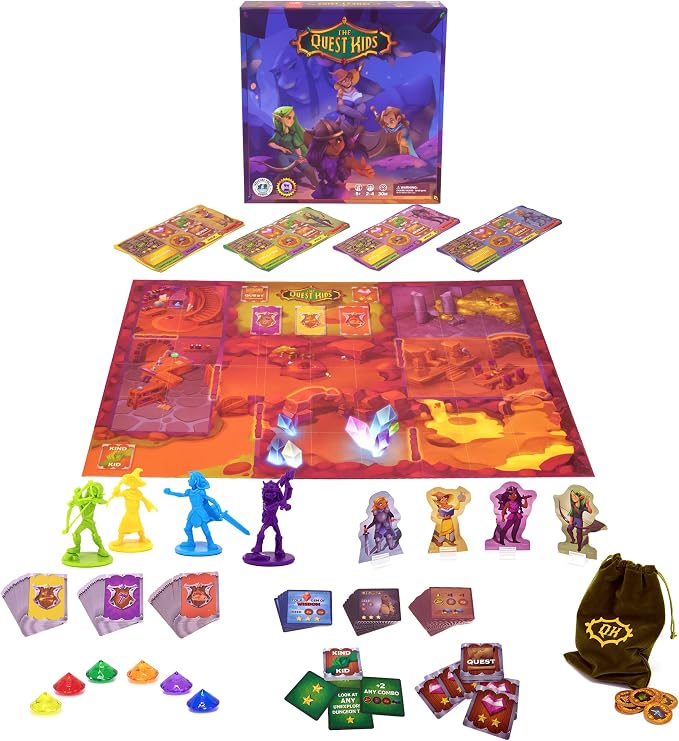 The Quest Kids - Fantasy Themed Board Game for Kids Ages 5+, Family Fantasy Tabletop Adventure for Boys and Girls