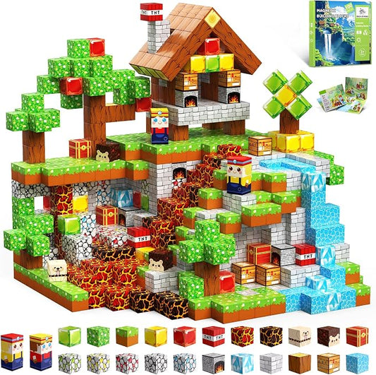 Magnetic Blocks, 100PCS Building Cubes, Boys Kids Gifts Toys | 0.8in Sensory Stacking Toys for STEM Constructions, Boys Girls Birthday Gifts Ages 4 5 6 7 8-12 Year Kids