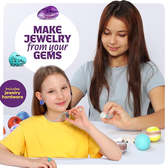 Galaxy Gem Dig Kit for Kids - Gemstones Digging Science Kits for Kids | Gifts for 6 7 8 9 10 11 Year Old Boys & Girls - Planet Space Toys for Ages 8-10 STEM for Boy & Girl Age 6-7, 6-8, 8-10