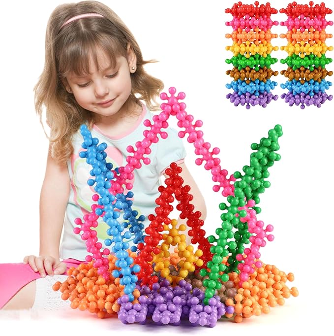 TOMYOU 400 Pieces Building Blocks Kids STEM Toys Educational Classroom | Sensory, Interlocking Solid Plastic for Preschool Boys and Girls Aged 3+, Safe Material Creativity