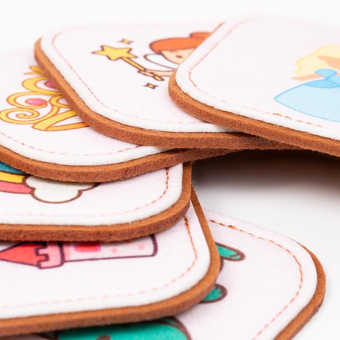 Felt Princess Matching Game for Toddlers – Fairy Tale Memory Game & Flash Cards – Soft and Safe for Ages 1+ – Montessori Preschool Learning Activity – Educational Princess Toy for Girls & Boys