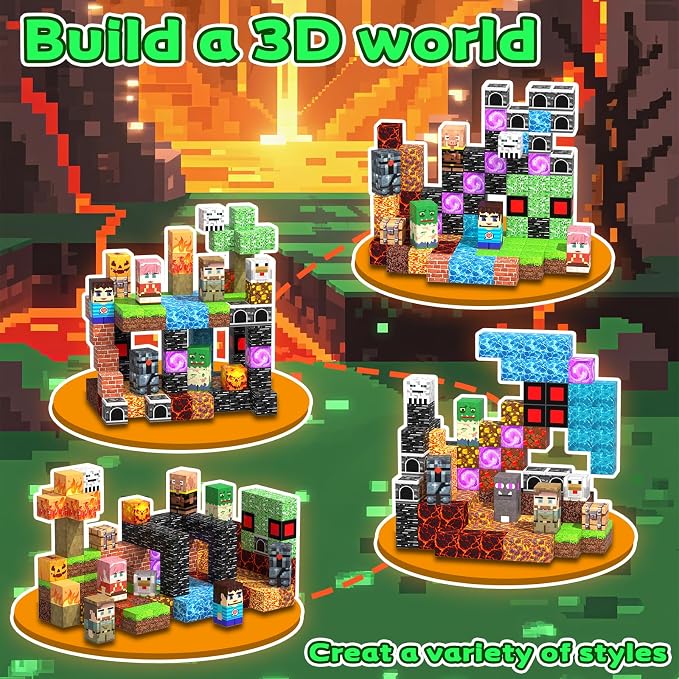 Magnetic Blocks, 150PCS Toys Building Cube Birthday Gifts for Kids | Magnetic Cubes, 0.8 inches Building Blocks, STEM Construction Toys Christmas Birthday Gifts for Kids Boys Girls