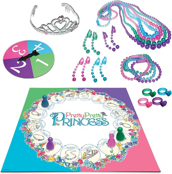 Pretty, Pretty, Princess Game with 90's Artwork, by Winning Moves Games USA | Jewelry Dress-Up Game, 2-4 Players, Ages 5+