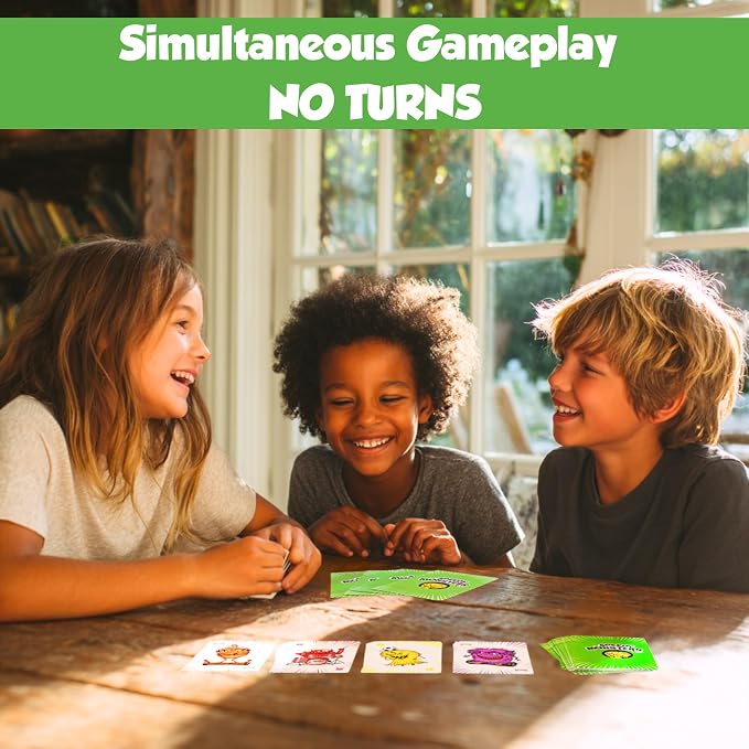 Speedy Monsters-Card Games for Kids Ages 4-8, Fast-Paced Monster Match Game | Two Games in a Box. No Reading Required. No Turns, Simultaneous Play. Builds Agility, Memory & Pattern Skills. 2-6 Players