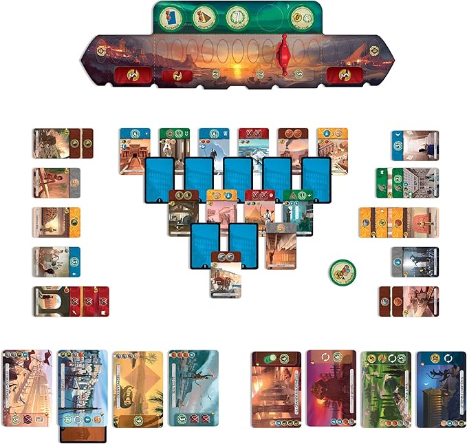 Asmodee 7 Wonders Duel Board Game BASE GAME - Intense Two-Player Battles in the Ancient World, Strategy Game for Kids and Adults, Ages 10+, 2 Players, 30 Minute Playtime | Build a civilization and outwit your rival through three Ages. Ages 10+, 2 Playe...