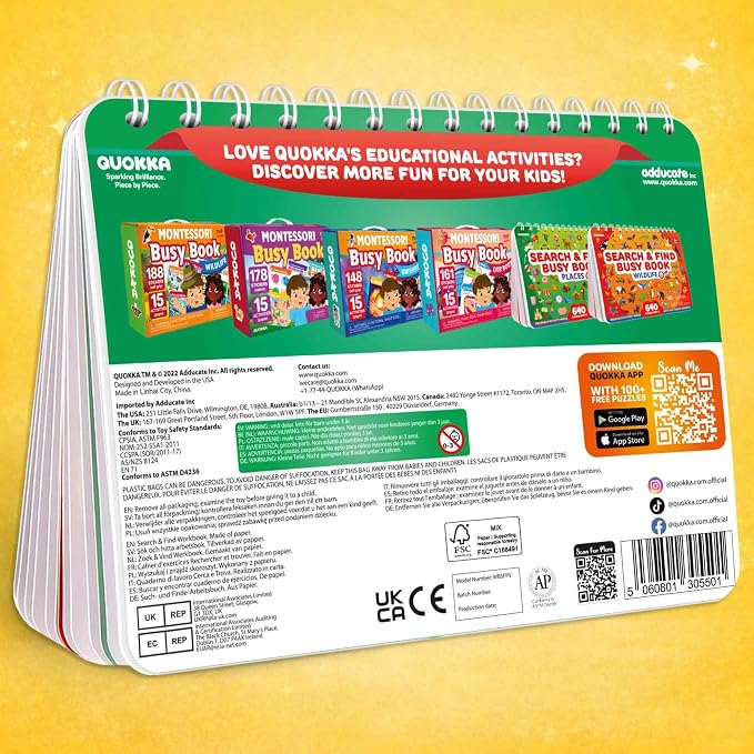 Busy Book for Toddlers 3-5 - Reusable Dry Erase Workbooks for Kids 4-6 | Places I Visit Search and Find Activity Book with Markers - Workbook for Travel and Quiet Time Learning