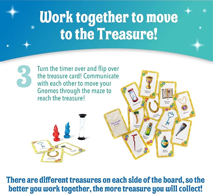 Peaceable Kingdom Gnomes at Night A Cooperative Maze Game for 2 to 4 Kids Ages 6+