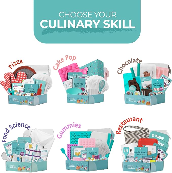 Kids Chocolate Making Kit | Real Reusable Candy Tools | Ages 6-12 | STEM DIY Activity | Chocolate Molds and Visual Recipe Cards | Screen Free Fun | Birthday Christmas Gift
