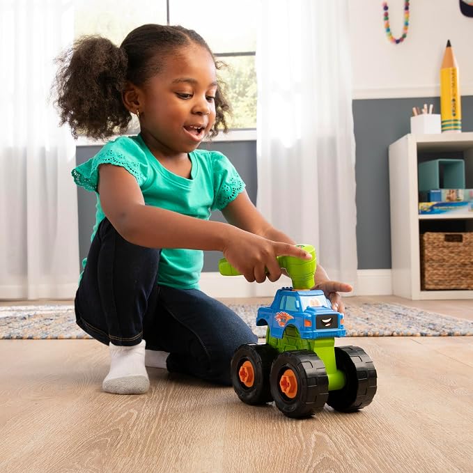 Build-A-Buddy Monster Truck Toy - 2-in-1 Building Toys for Take Apart Play - Kids Building Sets - Construction Toys Ages 18 Months and Up