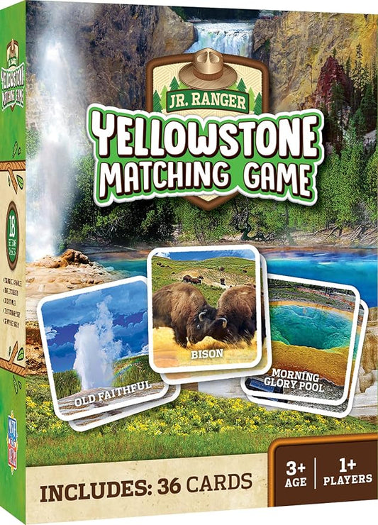 MasterPieces Kids Games - Jr Ranger Yellowstone Adventure Matching Game - Game for Kids and Family - Laugh and Learn