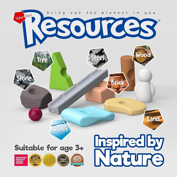 Taksa Toys Creative Unique Building Stem Toys for Kids Ages 4 5 6 7+ Educational Blocks Resources for Learning, Open-Ended Montessori Toys for Girls Boys Fine Motor Skills, Reggio Emilia Toys 72 Pcs