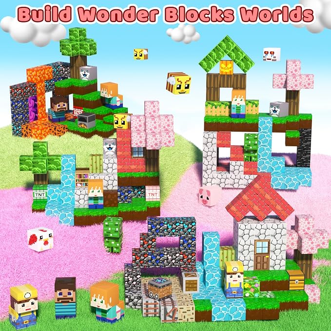 Magnetic Blocks, 300PCS Toys Building Cube Birthday Gifts for Kids | Magnetic Cubes, 0.8 inches Building Blocks, STEM Construction Toys Christmas Birthday Gifts for Kids Boys Girls
