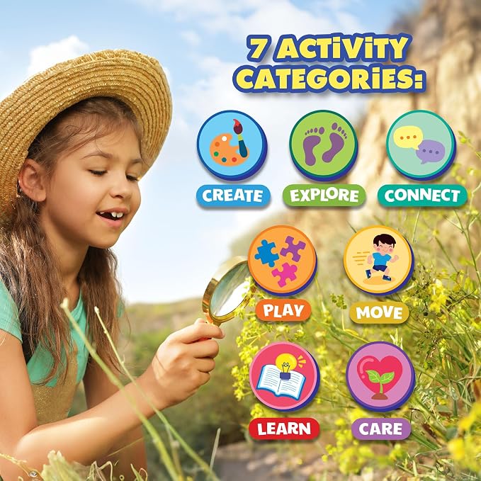 WonderDeck - Educational Card Game with 154 Independent Play Ideas for Kids | Educational Card Deck | STEM - Science, Creative Arts & Movement Play | Gift for Boys & Girls | Boredom Buster