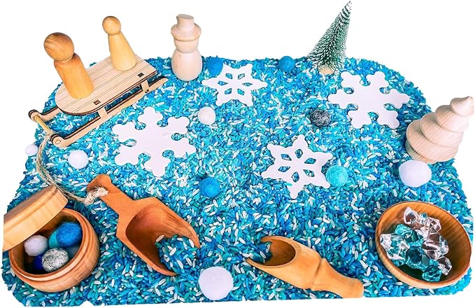Kids Sensory Bins Montessori Sensory bin, Sensory Toys, Sensory Bins, Sensory Bin for Preschoolers (Winter)