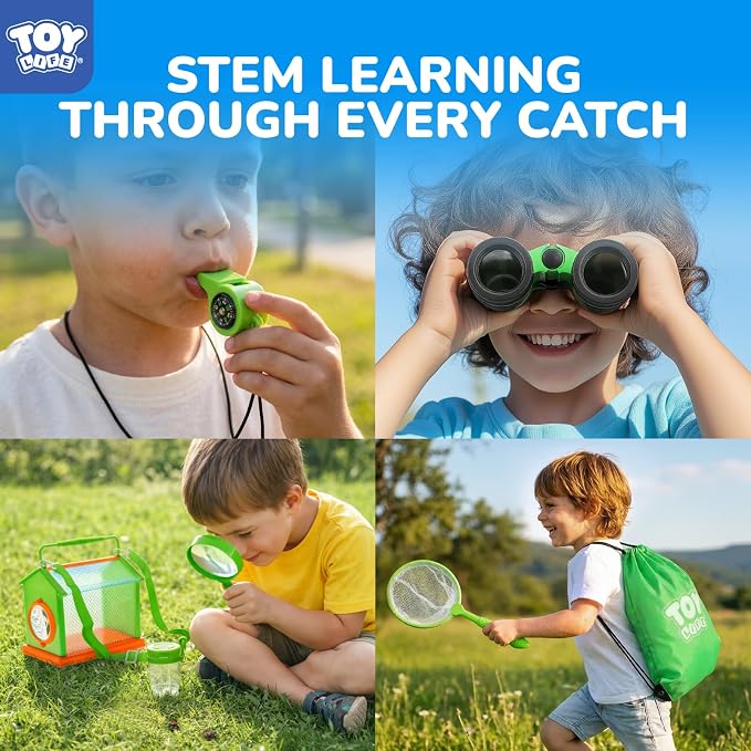 TOY Life Kids Explorer Kit with Bug Catcher for Kids, Bug Catching Kit with Bug Toys, Kid Safari Vest & Hat, Compass, Binoculars, Magnifying Glass, Educational Outdoor Toys Boys Kid Adventure Kit