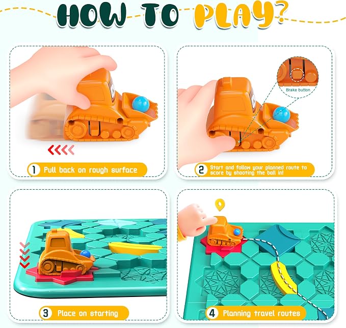 fygurso STEM Board Games for Kid, Puzzle Logical Builder Kids Toys, Preschool Montessori Brain Teasers Birthday for Kids 4-8 Years Old