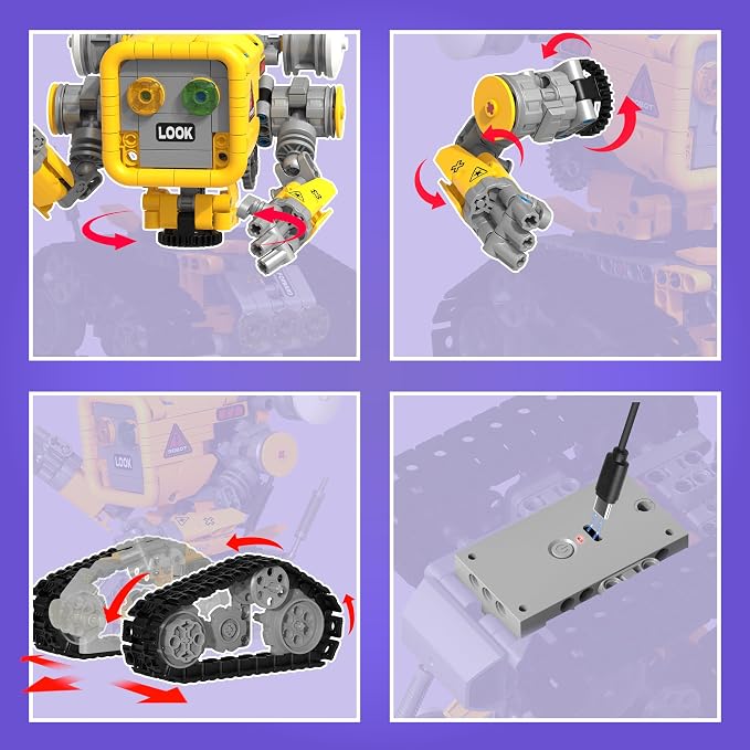 5-in-1 STEM Robot Building Kit, APP & Remote Control Robotics Kit | Build & Rebuild 5 Models with One Kit, Control with App or Remote, STEM Engineering Play, Birthday Gift for Kids Ages 8+