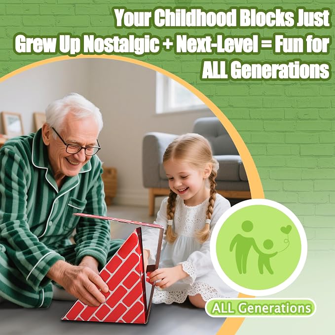 Cardboard Building Blocks for Kids 26pcs: Jumbo Gifts Heavy Duty Develop Creative Thinking Spatial Reasoning Easy to Assemble
