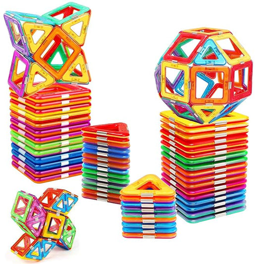 Magnetic Tiles for 3+ Year Old Boys Girls,Magnetic Building Blocks | Upgrade Magnet Building Blocks Set Educational STEM Toys Christmas Birthday Gift Toys for Kids Ages3 4 5 6 7 8+