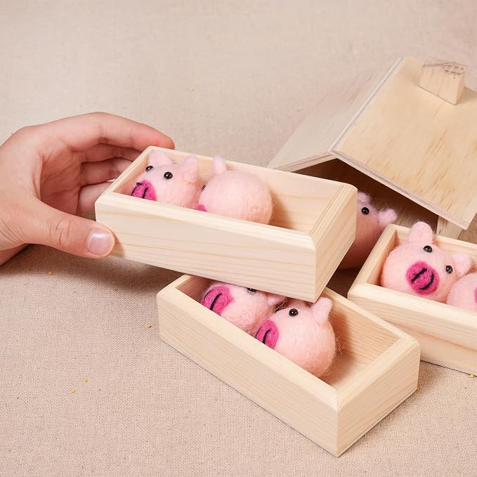 Sorting Stacking Wooden Toys for Toddlers, Montessori Pig Toy | Toddler Sensory Bin Tool Toys, Wood Farm Toy House Fine Motor Skill Early Learning Preschool Educational Gift for Kids
