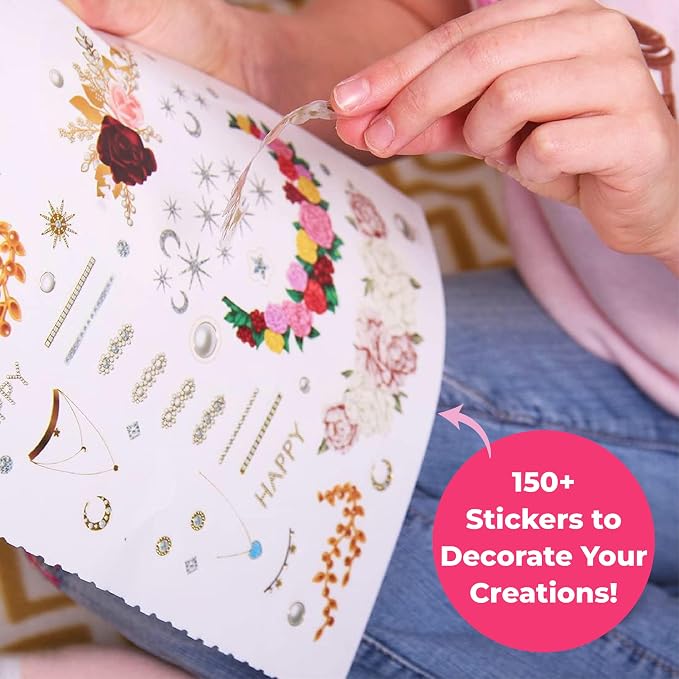 BSCOOL Sticker Book for Girls Hair Design & Nail Art Set. Sticker Book | Includes hairstyle and nail design activity books with guides; a creative birthday gift for kids ages 5 and up