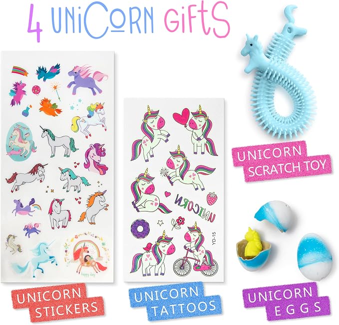 Kipipol Unicorn Sensory Bin for Toddlers 3-4, 5-7 Magic Sand Art Kit w Sandbox, 2.4 LB of Sensory Sand, 10 Sand Toys, 4 Unicorn Toys for Girls Age 4-6, 6-8 Christmas & Birthday Gifts for Girls
