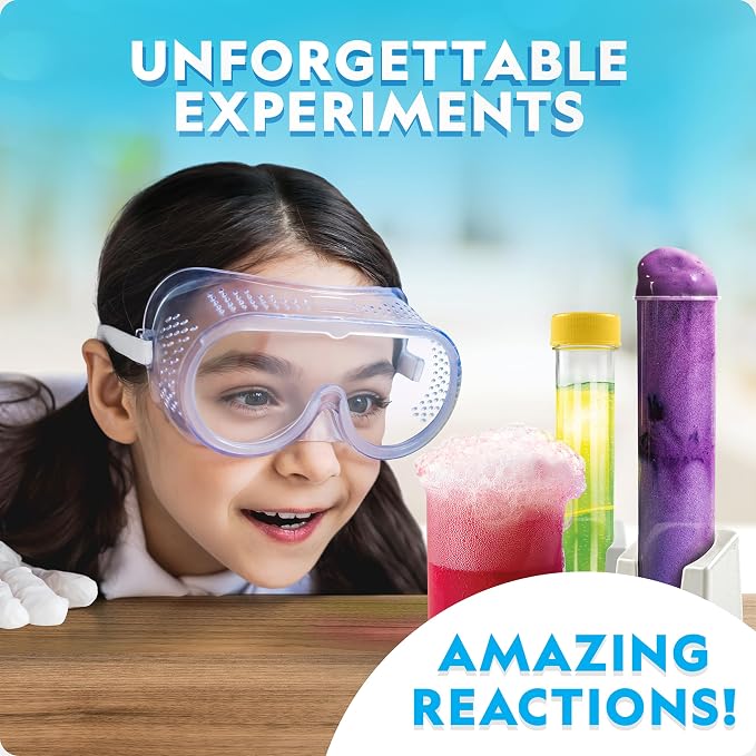 National Geographic Amazing Chemistry Set with 100+ Experiments Ages 8-12 | Crystal Growing, Chemical Reactions, STEM Projects, Hands-On Science Experiments, Science Kit, Birthday Gift