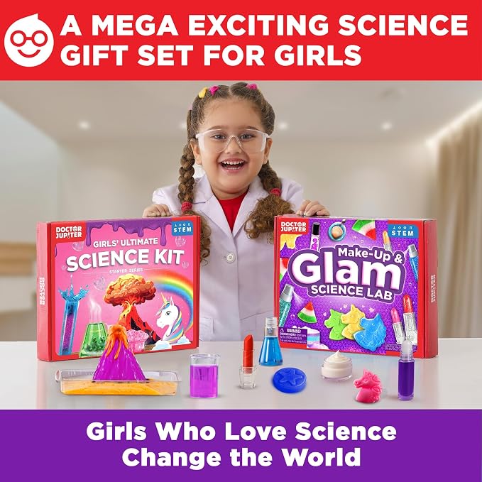 Doctor Jupiter Mega Science Gift Set for Kids Ages 8+ | Science Kits for Kids Ages 8-12, Birthday Gift Ideas for Girls 8, 9, 10, 11, 12 Year Olds, STEM Educational Toys