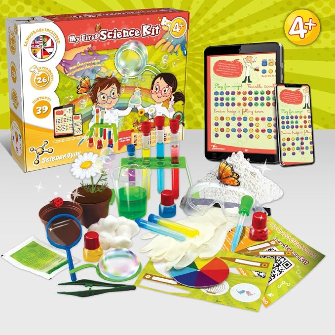 Science4you My First Science kit for Kids Age 4+ - Kids Chemistry Set + Science kit with Educational Experiments, STEM Toys, Games, Birthday Gifts for Boys & Girls Age 4 5 6+
