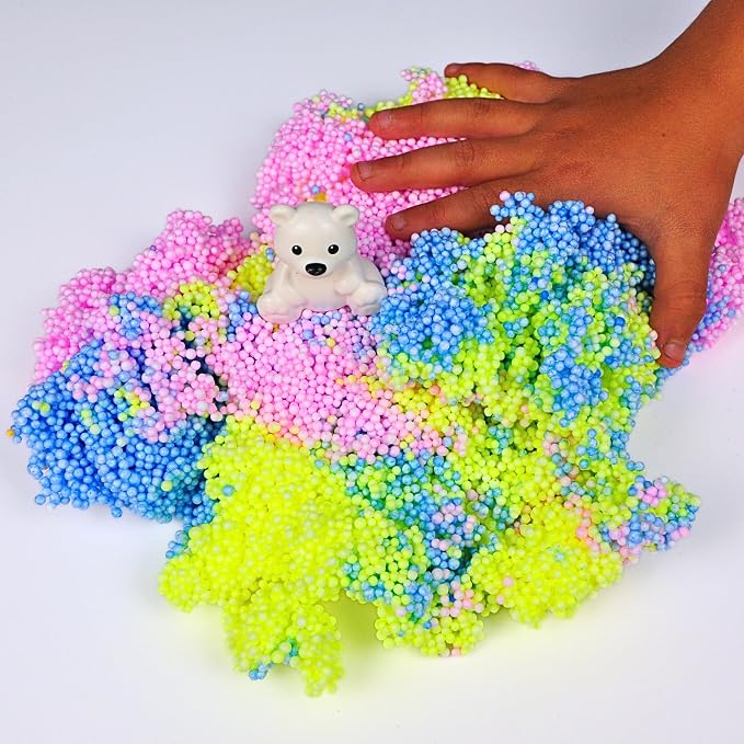 Silly Foam, Creative Modeling Foam Beads, 1-Pack of 6 Neon Pastel Colors, Perfect for Preschool and Kids, Arts & Crafts, Sensory Play, STEM, Travel Toy, Easter Basket Stuffers, Non-Toxic (Age 3+)