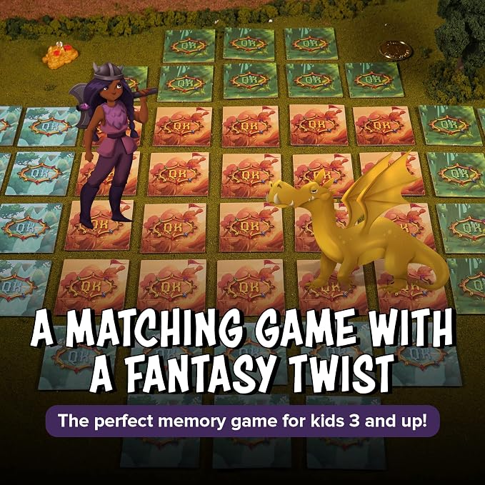 Matching Adventure Memory Game, Matching Games for 3 Year Olds and Up, Fantasy-Inspired Strategy and Concentration Game