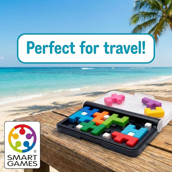 SmartGames IQ Quub – 2-in-1 Travel Logic Puzzle & 3D Cube Building Game with Soft Touch Pieces, 120 Challenges, STEM Brain Teaser for Kids and Adults, Ages 6 - Adult