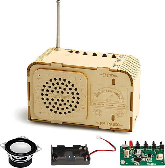 FM Radio Kit for Kids 8-13, DIY STEM: Build Your Own Real Radio | Build, tune, and use a real FM radio: a STEM gift for birthdays, homeschool, classrooms, or weekend projects