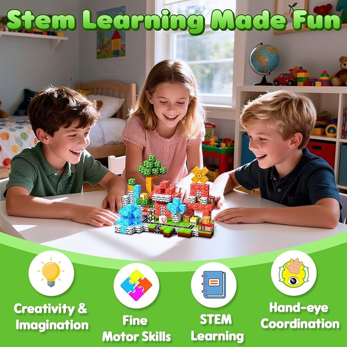 Magnetic Blocks, 100PCS Building Cubes, Boys Kids Gifts Toys | 0.8in Sensory Stacking Toys for STEM Constructions, Boys Girls Birthday Gifts Ages 4 5 6 7 8-12 Year Kids