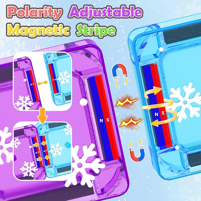 33PCS Mini Magnetic Tiles - Arctic Animals Theme Toddler Travel Essentials Set with Case, Magnetic Building Blocks Kids Games Montessori Preschool Sensory Toys for 3+ Year Old Boys Girls Gifts