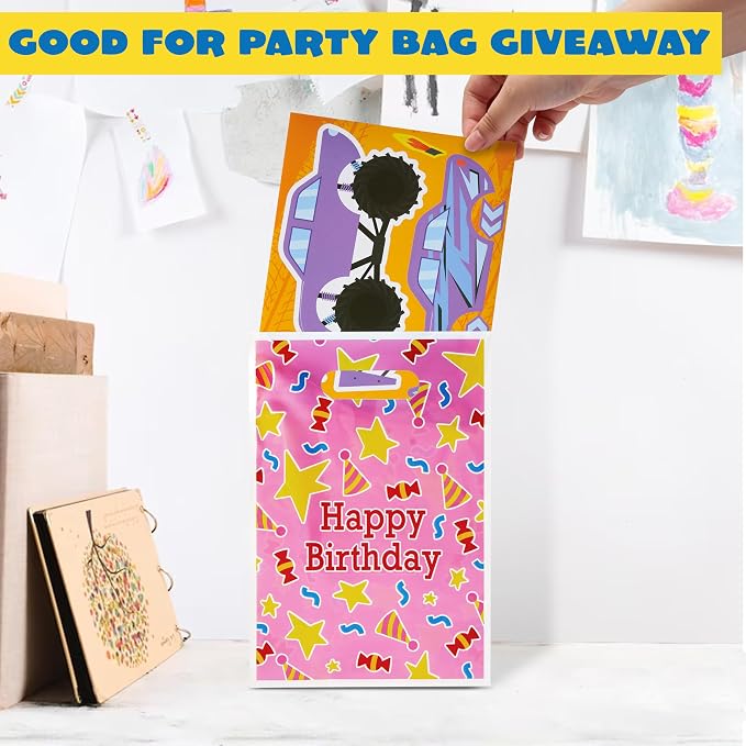 JOYIN 36 Sheets 9"x6" Make a face Stickers for Kids, Make Your Own Monster Truck Stickers, Crafts Birthday Party Favors, Goodie Bags Classroom Activities