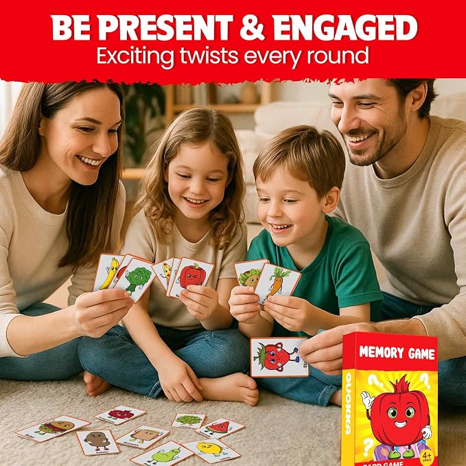 QUOKKA Memory Games for Kids Ages 4-8 – Fun Family Game with Cute Characters, Perfect for Travel, Playdates, Family Time – Educational & Engaging Playing Cards for Kids, Easy to Learn, Fast to Play