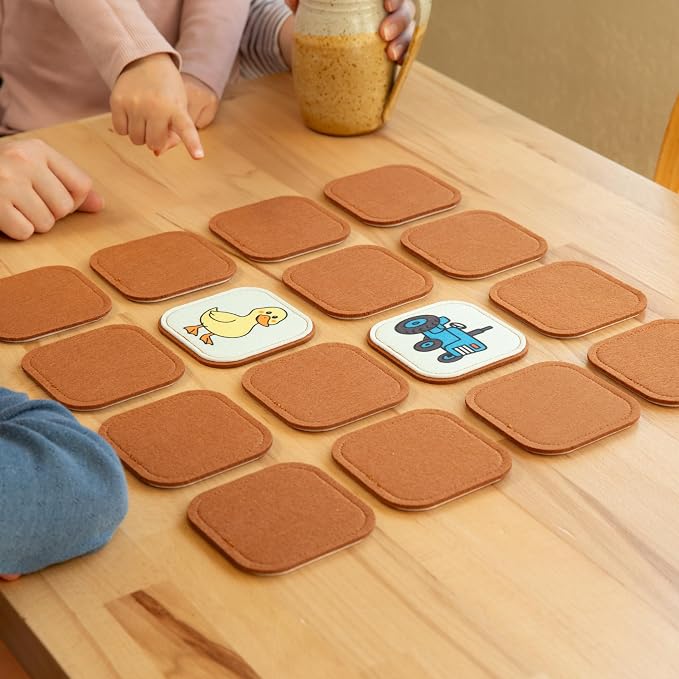 Felt Farm Matching Game for Toddlers – Farm Animal Memory Game & Flash Cards – Soft and Safe for Ages 1+ – Montessori Preschool Learning Activity – Educational Farm Toy for Boys & Girls